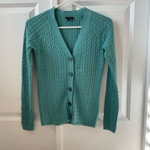 Brand New Talbots Turquoise Cable Knit Cardigan